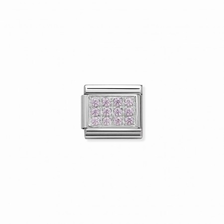 Nomination Silver Pink CZ Pave Composable Charm