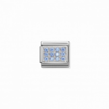 Nomination Silver Light Blue CZ Pave Composable Charm