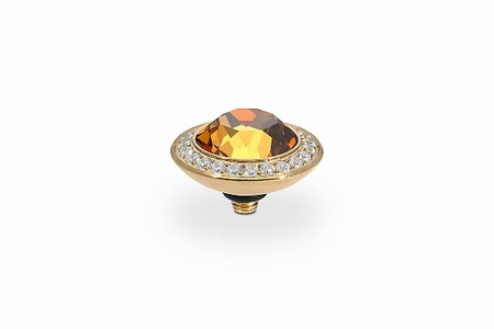 Qudo Gold Topper Tondo Deluxe 13mm - Light Amber