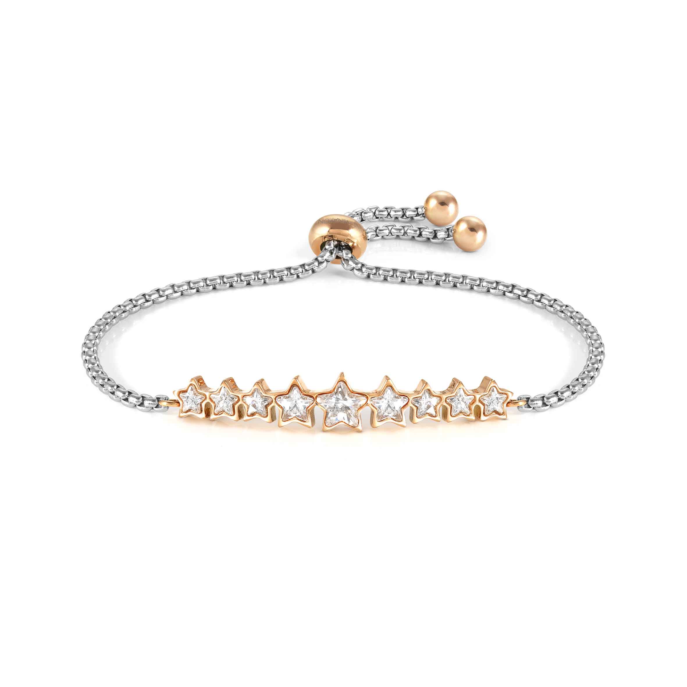 Nomination Milleluci Rose Gold & Silver Star Bracelet - White