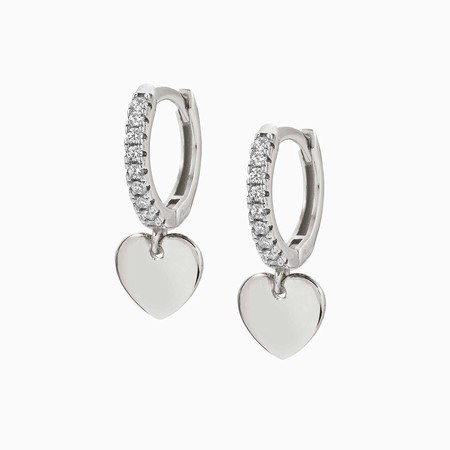 Nomination Chic & Charm Silver Heart Earrings