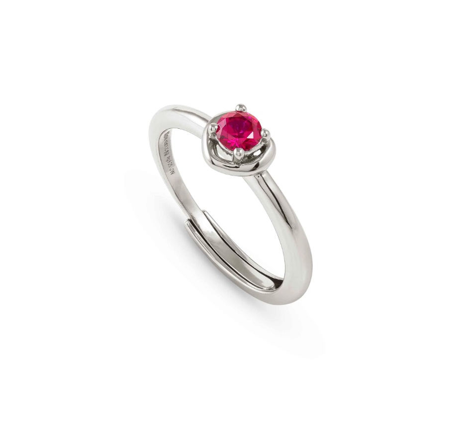 Nomination Cosmic Love Silver Heart Ring with Deep Pink CZ - McCloys ...