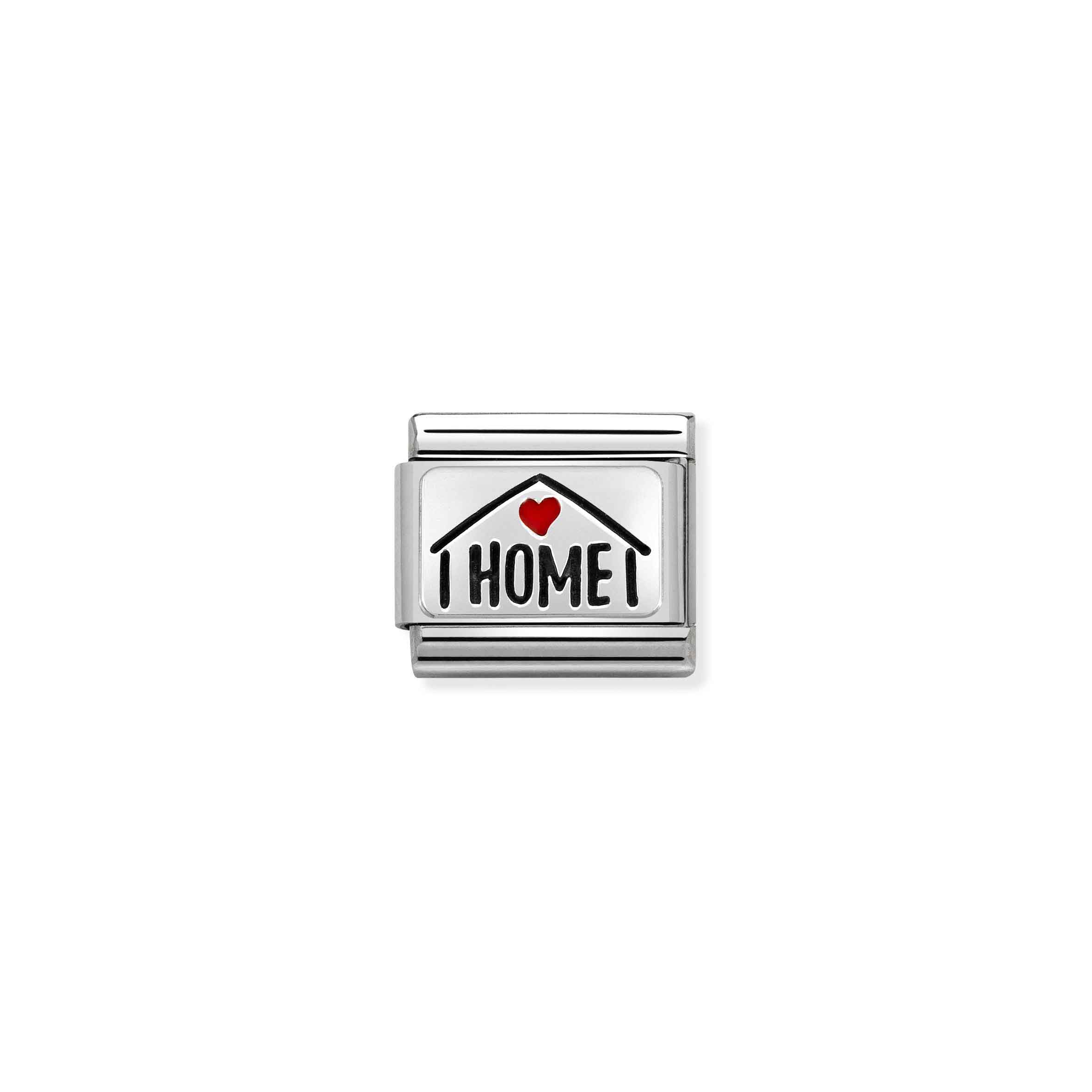 Nomination Silver Home with Red Heart Composable Charm