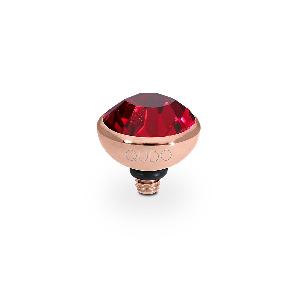 Qudo Rose Gold Topper Bottone 10mm - Ruby