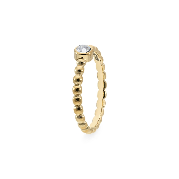 Qudo Gold Ring Matino Deluxe Crystal - Size 62 - McCloys Jewellery