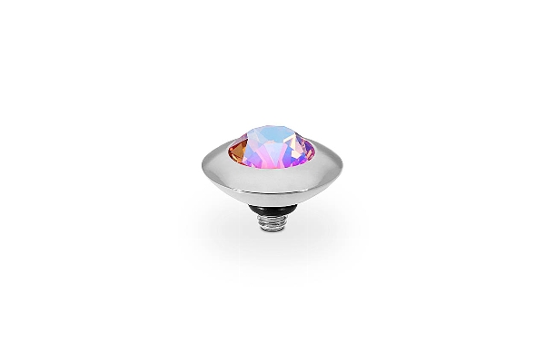 Qudo Silver Topper Tondo 11mm - Light Rose Shimmer