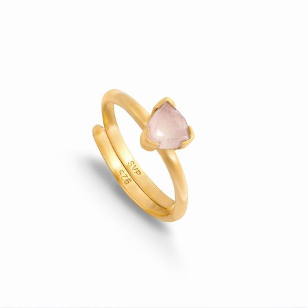 Sarah Verity Audie Rose Quartz Gold Ring