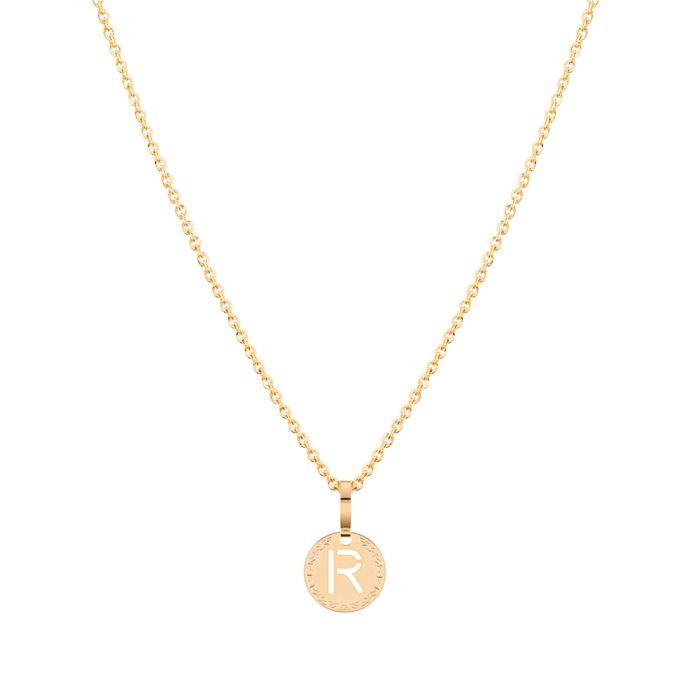 Rebecca Gold R Initial Necklace