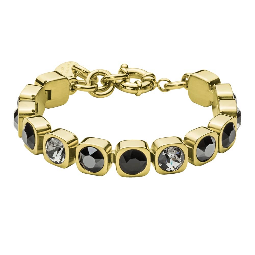 Dyrberg Kern Conian Gold Bracelet Black Mix McCloys Jewellery