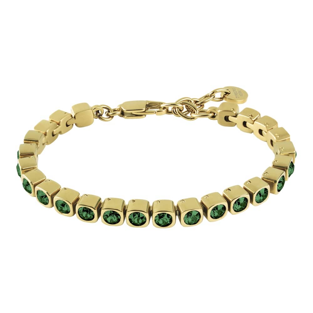 Dyrberg Kern Cory Gold Bracelet Emerald Green McCloys Jewellery