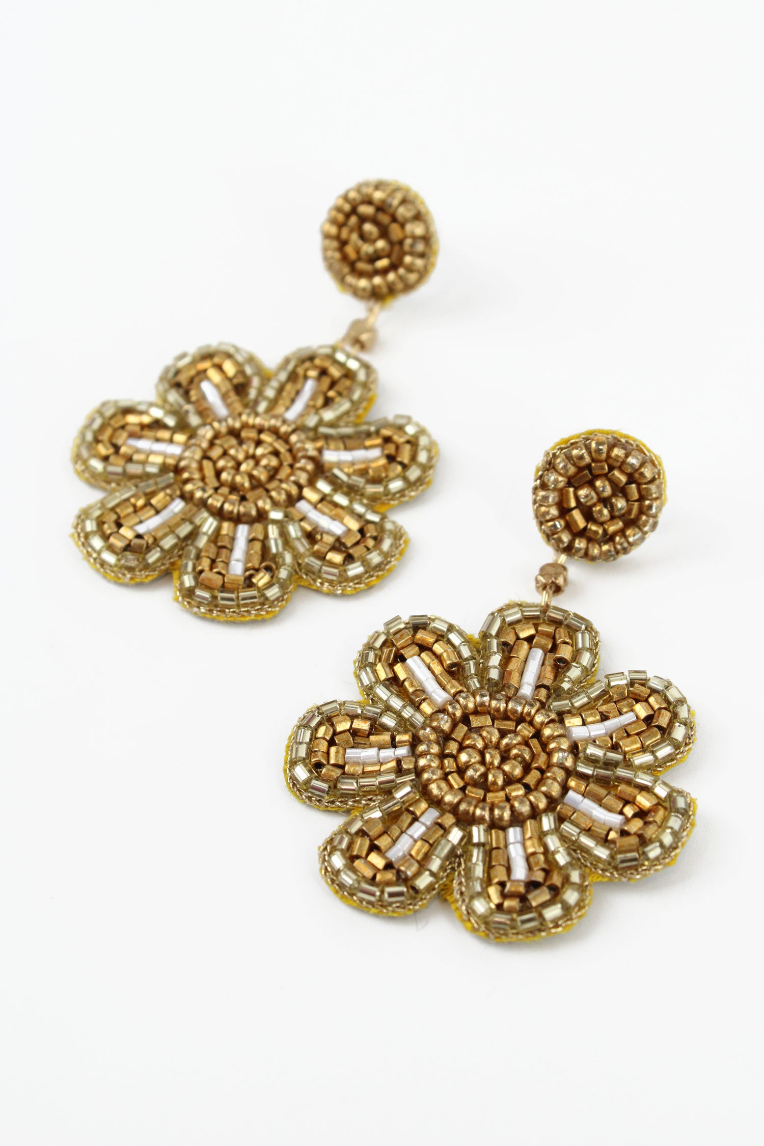 My Doris chunky facet stud ear rings