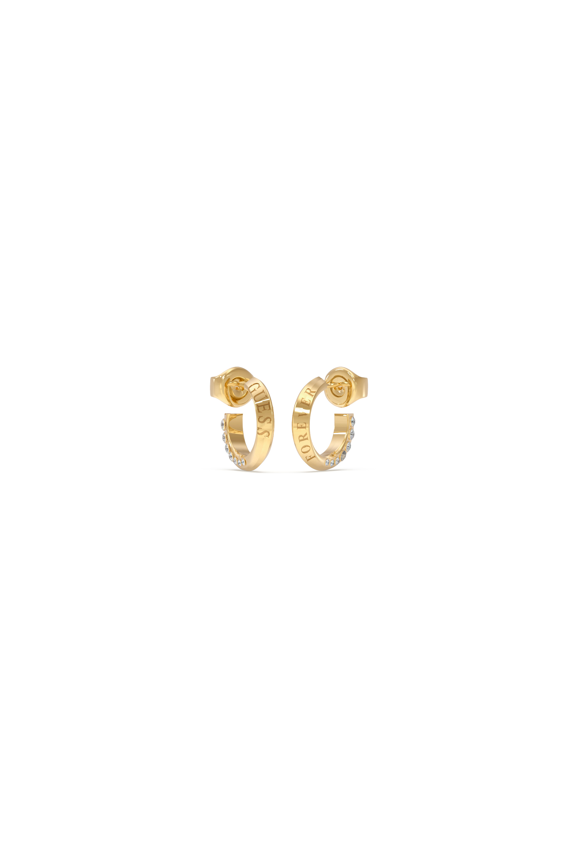 Guess Forever Links Gold Hoop Earrings UBE02189YG