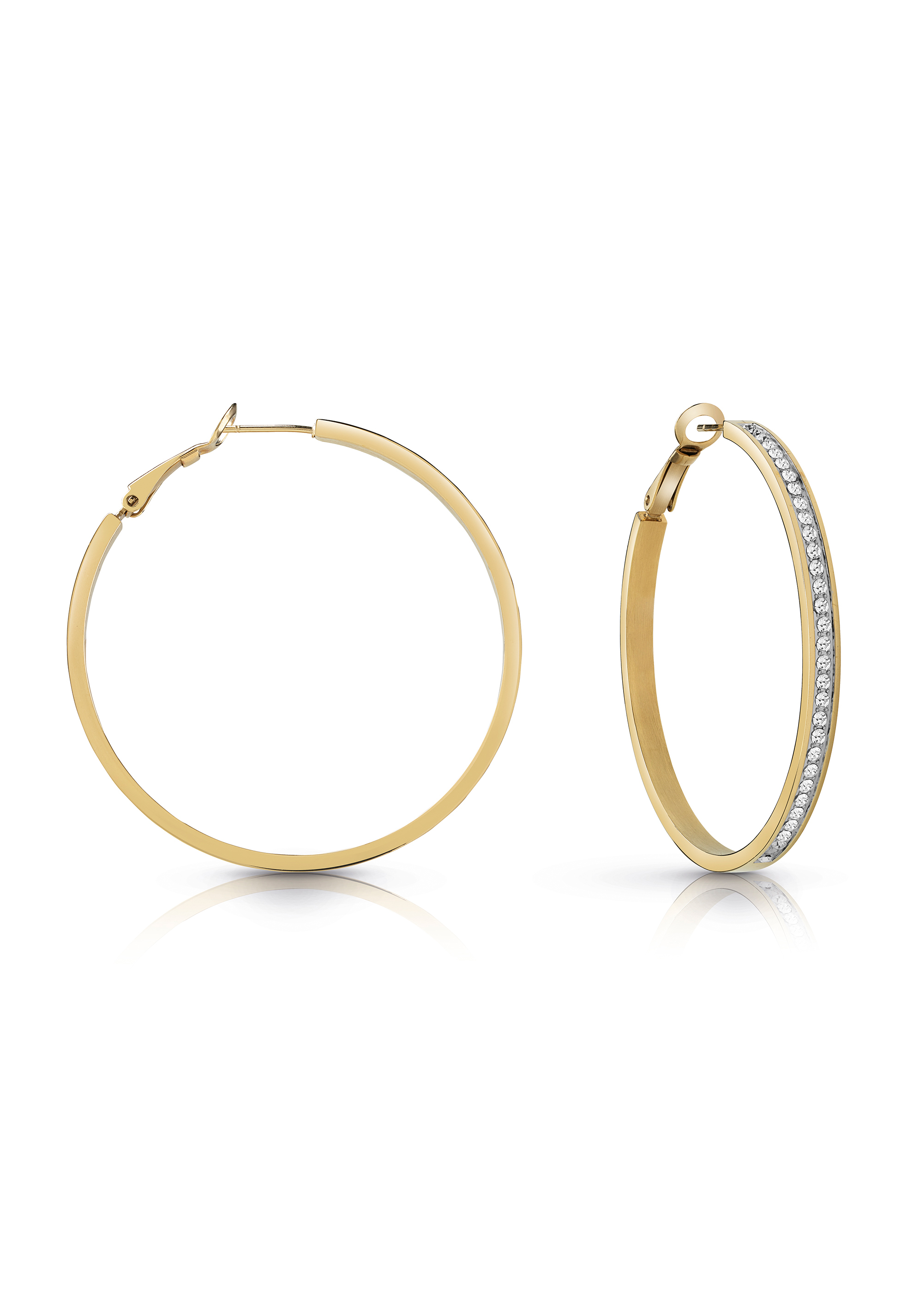Guess Colour My Day Gold 5cm Hoop Earrings - UBE02247YG