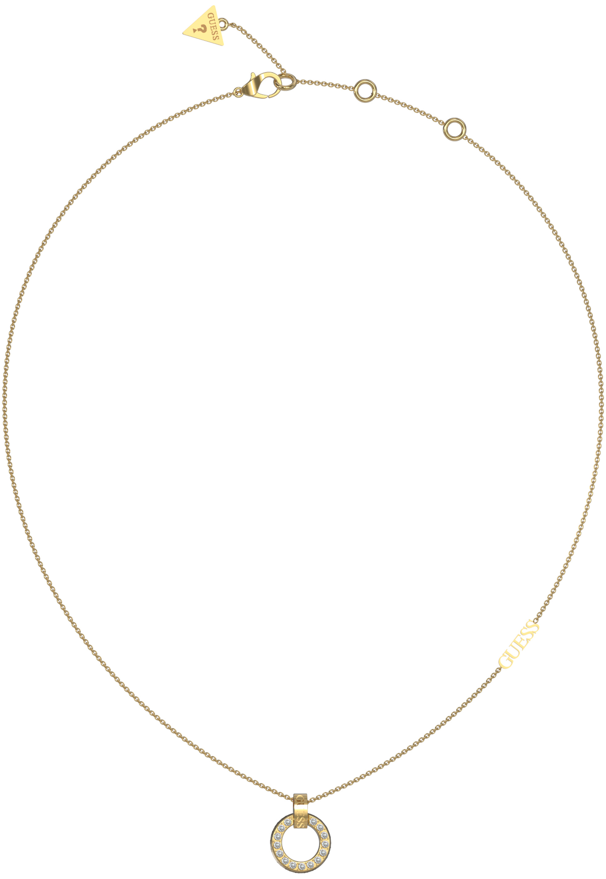 Guess Circle Lights Gold Necklace - UBN03159YG