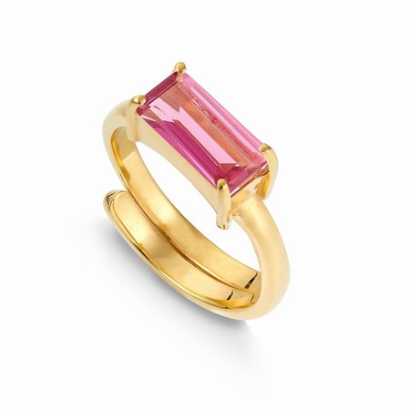 Sarah Verity Nirvana Pink Quartz Gold Ring