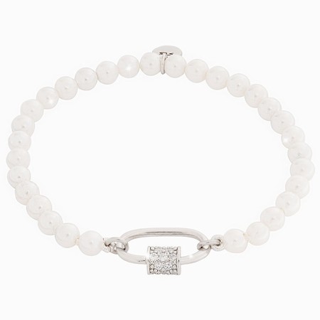Rebecca Small Pearl Bracelet with Pave Closure