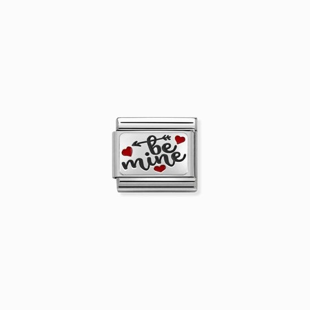 Nomination Silver Be Mine with Red Hearts Composable Charm