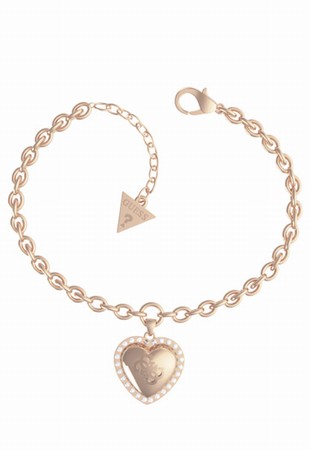 Guess That's Amore Rose Gold Heart Bracelet